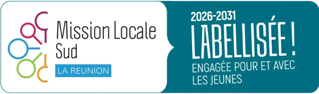 Logo de la Mission Locale Sud La Réunion, accompagnement des jeunes de 16 à 25 ans vers l’emploi, la formation, l’insertion sociale et professionnelle