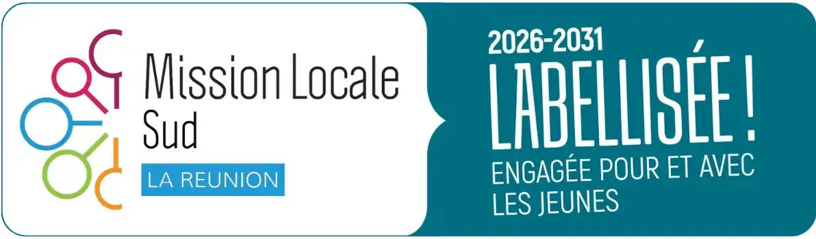 Logo de la Mission Locale Sud La Réunion, accompagnement des jeunes de 16 à 25 ans vers l’emploi, la formation, l’insertion sociale et professionnelle
