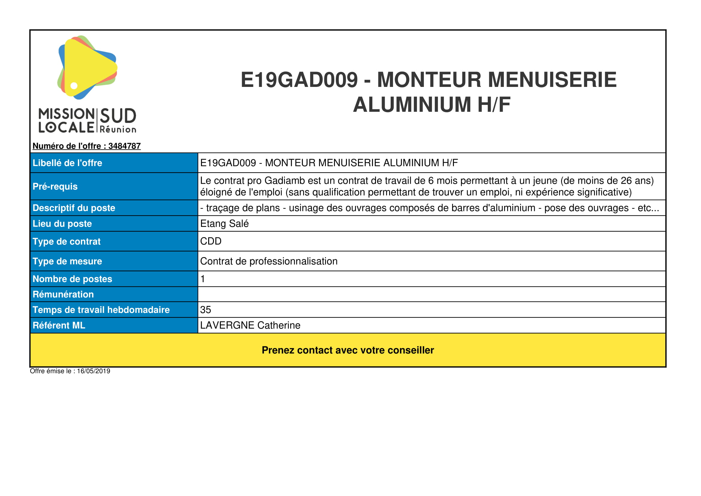 Rapport Ml Liste Offresemploi Encours Affiche 04 Mission